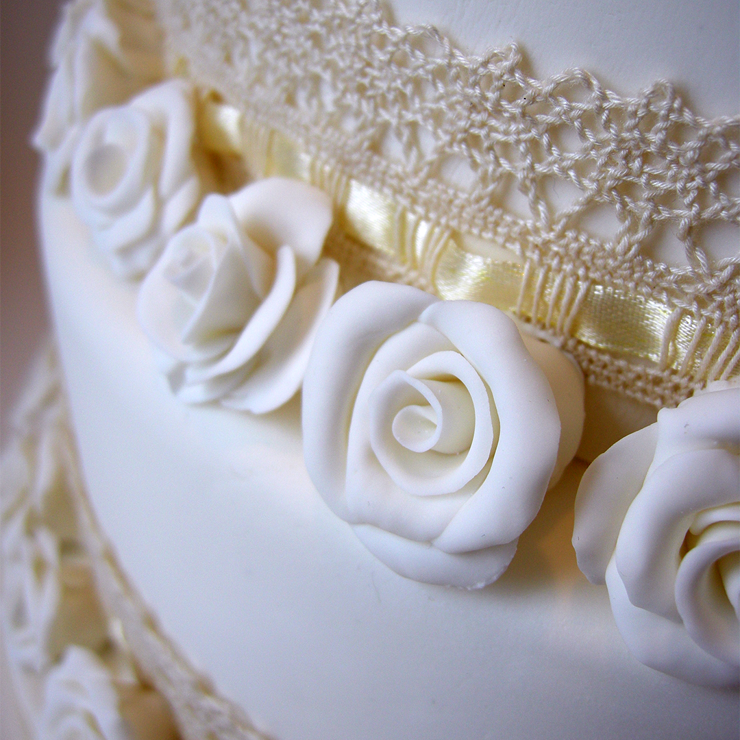 Classic Rose Wedding Cake
