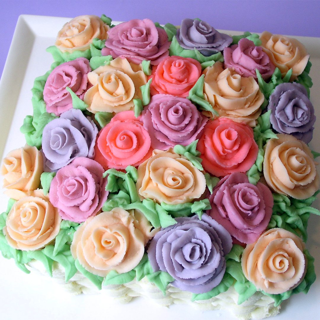 Pastel Basketweave Cake