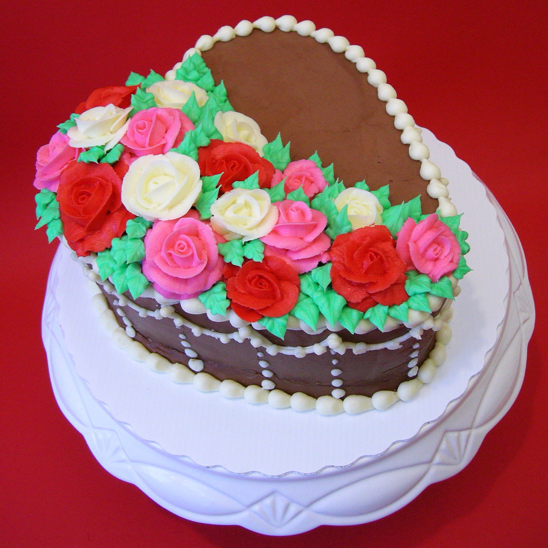 Rose Heart Cake