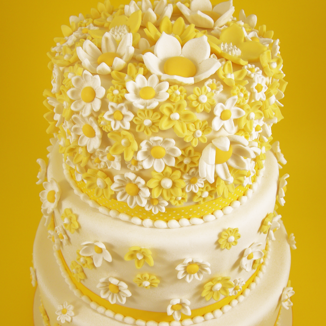 Sunshine Daisy Wedding Cake