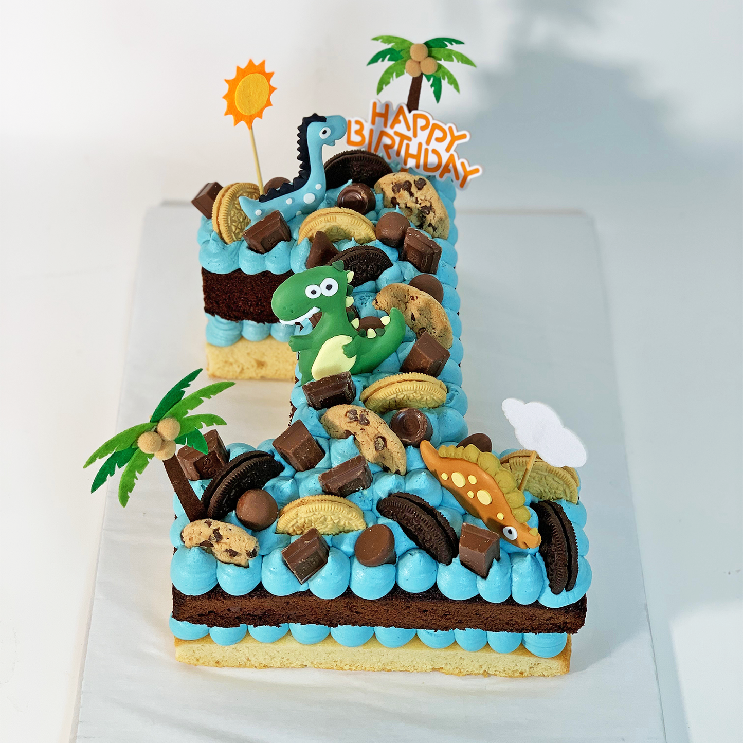 Dino Adventure Number Cake