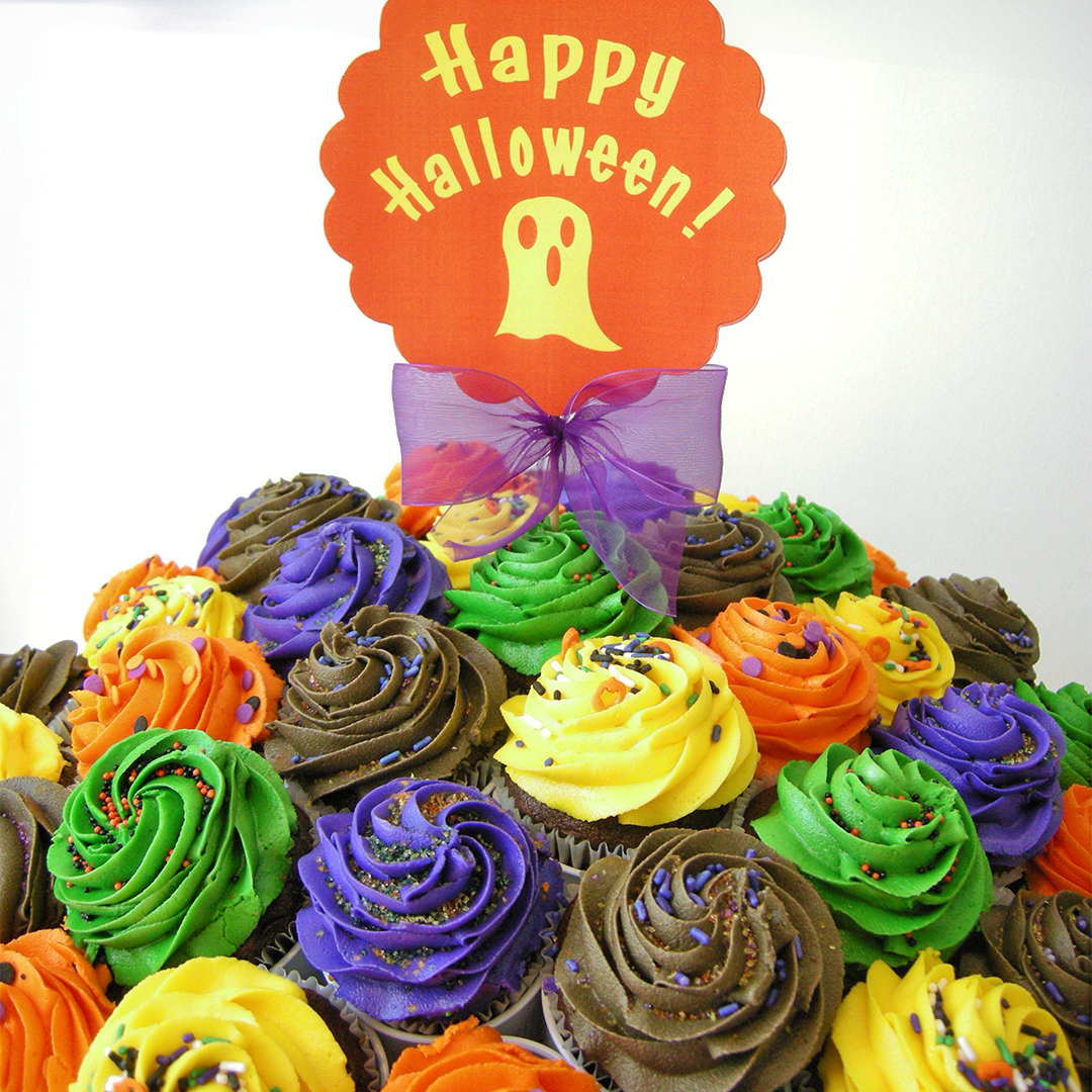 Halloween Mini Kosher Cupcake Bouquet (view 2)