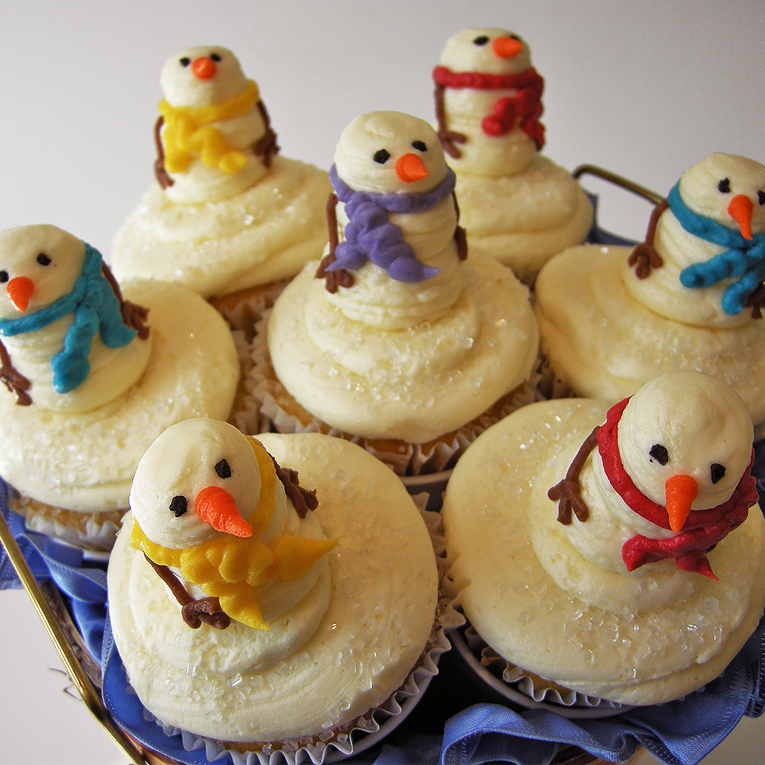 Snowman Kosher Cupcake Bouquet (view 2)