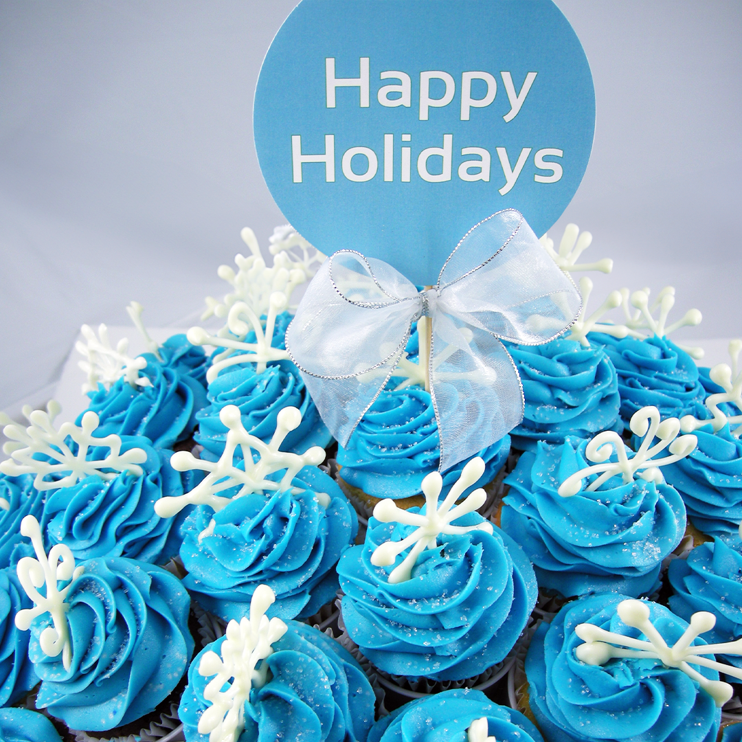 Winter Mini Kosher Cupcake Bouquet (view 2)