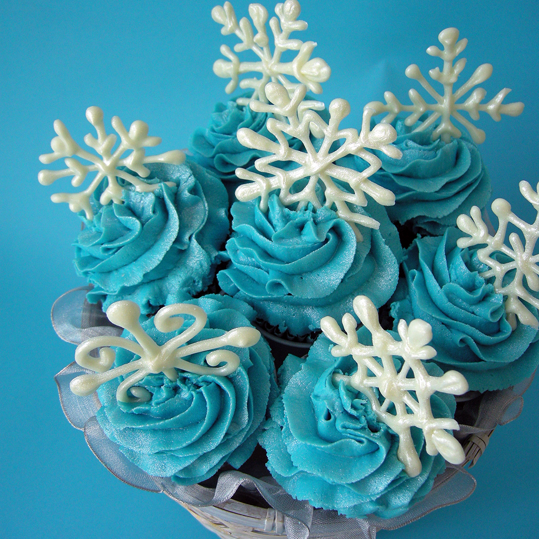 Snowflake Kosher Cupcake Bouquet (view 2)
