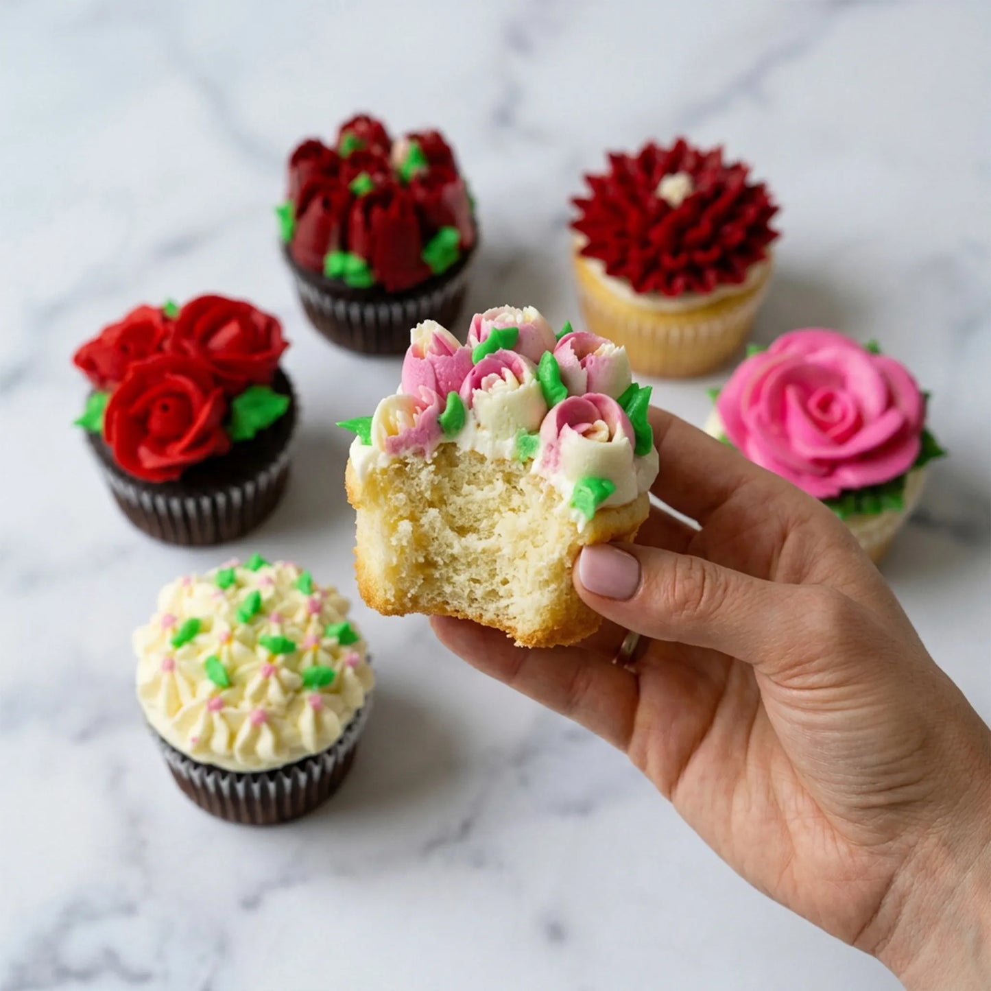 Floral Kosher Cupcake Bouquet (view 3)