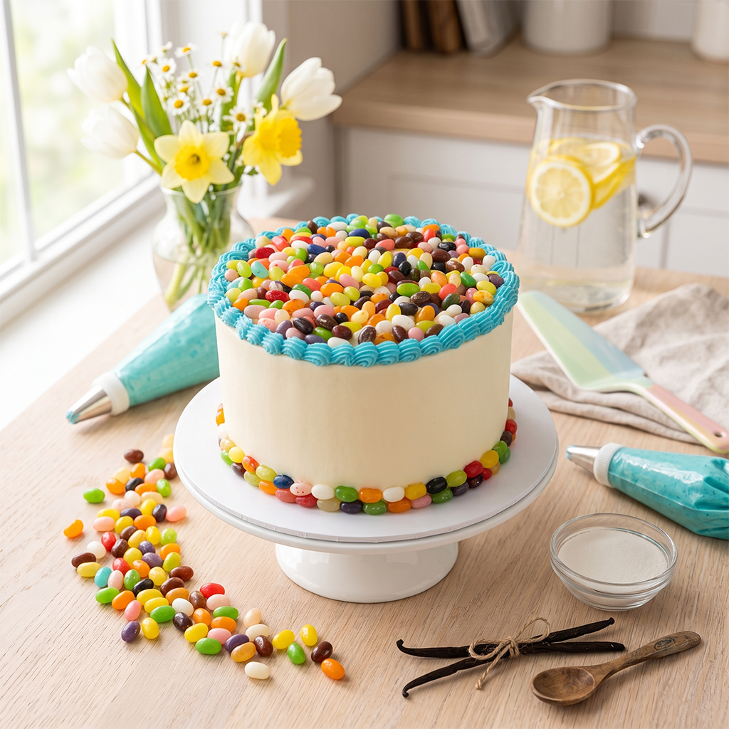 Jelly Bean Candy Cake