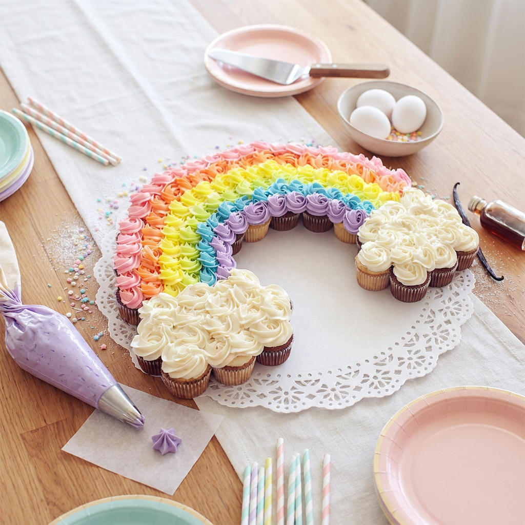 Rainbow Cupcake Cake