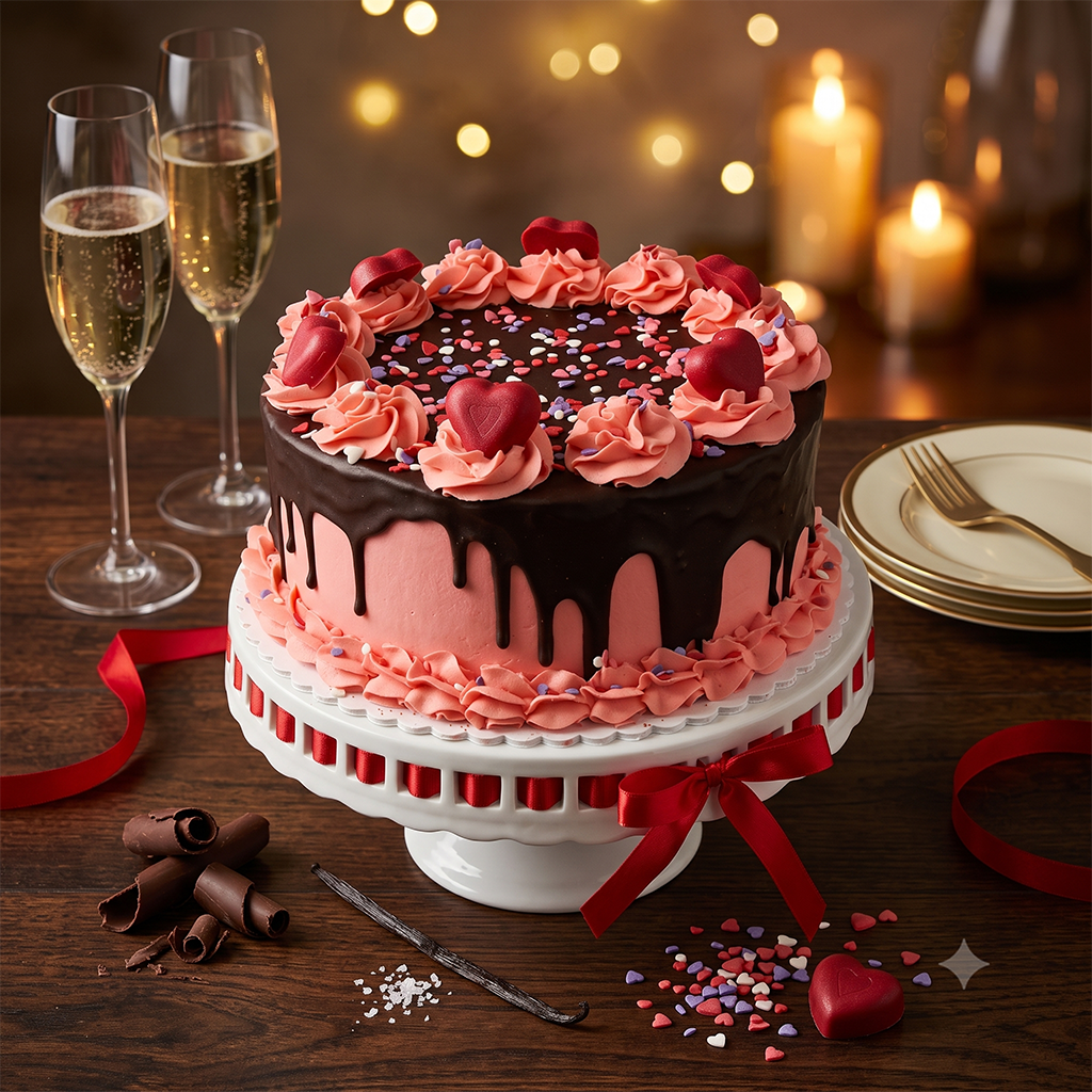Sweetheart Chocolate Drip Cake