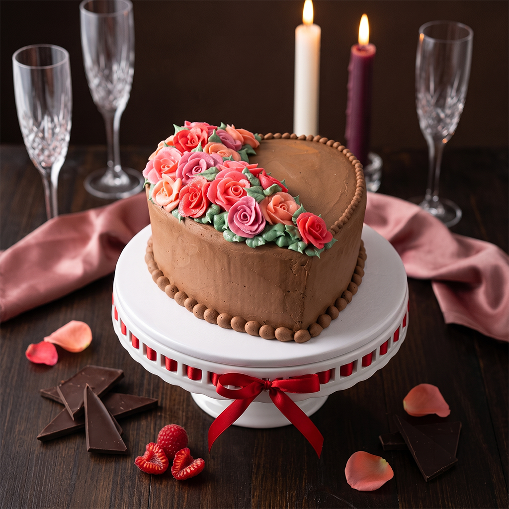Sweetheart Rose Cake
