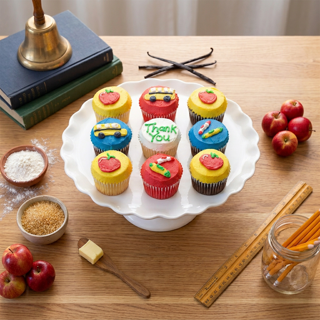 Thank You Teacher Mini Cupcakes