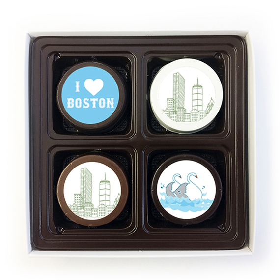 4-Pack Custom Logo Dipped Oreos