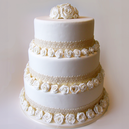 Classic Rose Wedding Cake