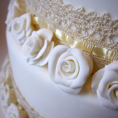 Classic Rose Wedding Cake