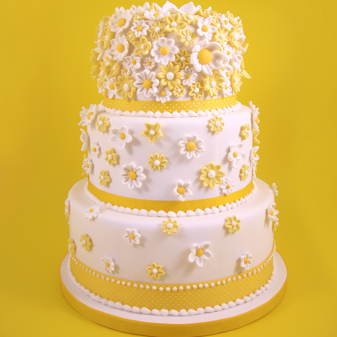 Sunshine Daisy Wedding Cake