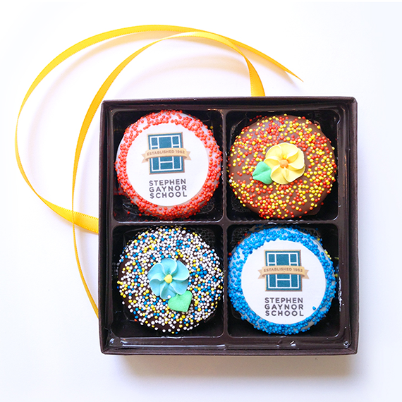 4-Pack Custom Logo Dipped Oreos