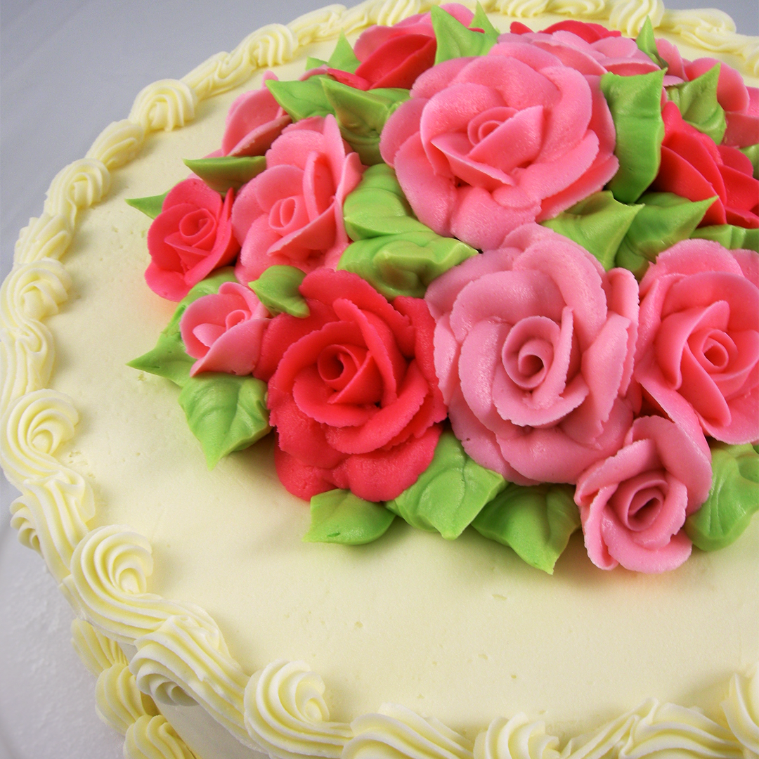 Woven in Roses Cake