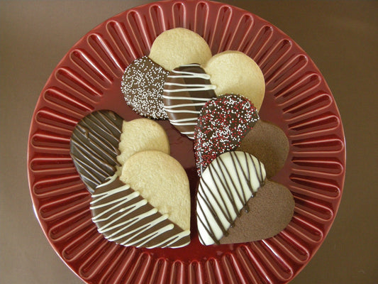 Heart-Shaped Dipped Cookies