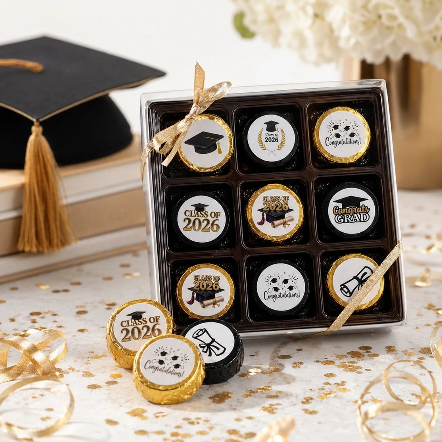 Iris Lee 9-pack-custom-logo-dipped-oreos lifestyle hero