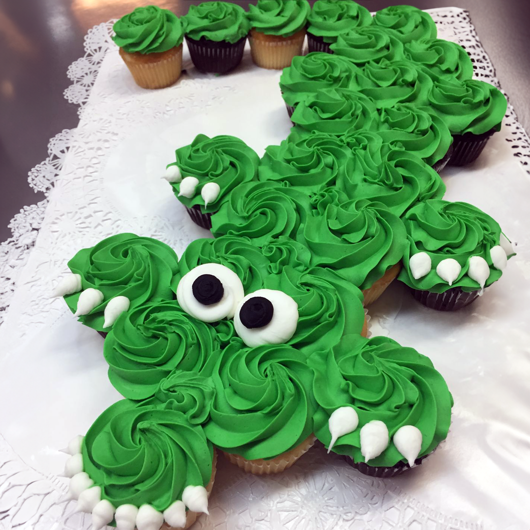 Crocodile Cupcake Cake