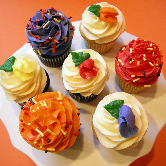 Floral Sprinkles Cupcake