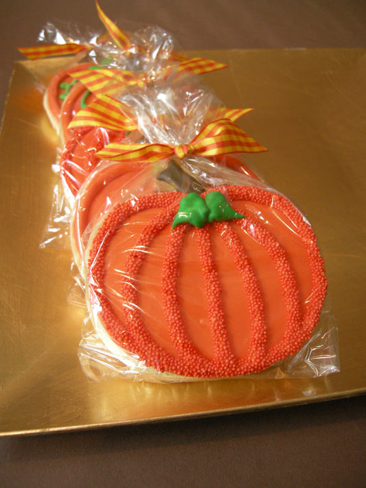 Halloween Pumpkin Decorated Sugar Cookies