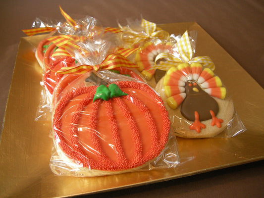 Fall Thanksgiving Decorated Cookies
