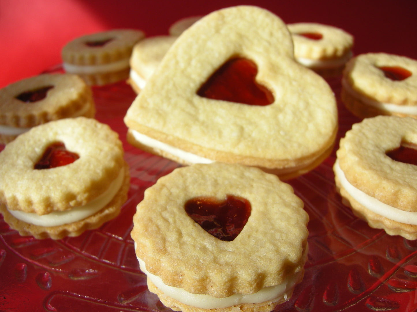Heart Shortbread Linzer Cookies