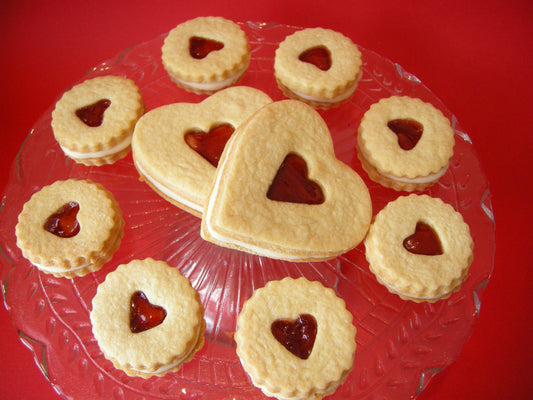 Heart Shortbread Linzer Cookies