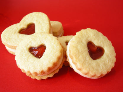 Heart Shortbread Linzer Cookies