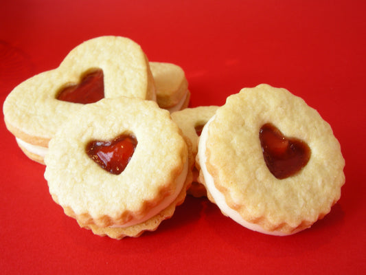 Heart Shortbread Linzer Cookies