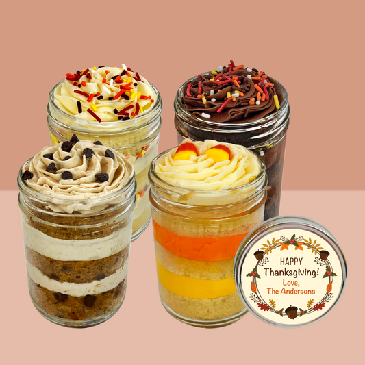 Fall Cupcake Jar 4-Pack