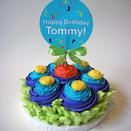 Purple Blue Swirl Cupcake