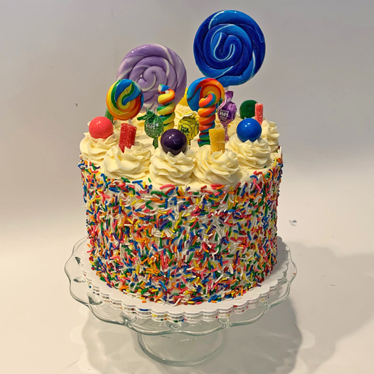 Rainbow Sprinkles Candy Cake