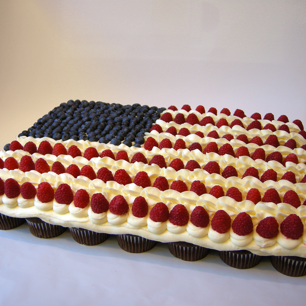 American Flag Cupcake Cake