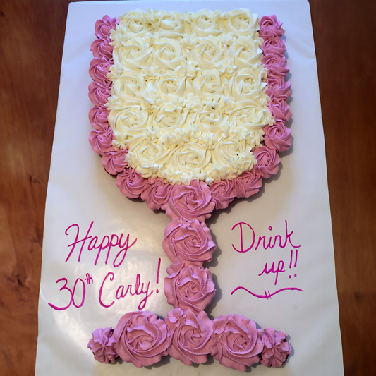 Wine Glass Cupcake Cake