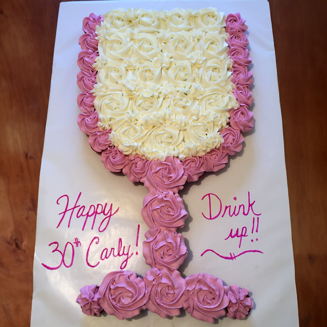 Wine Glass Cupcake Cake