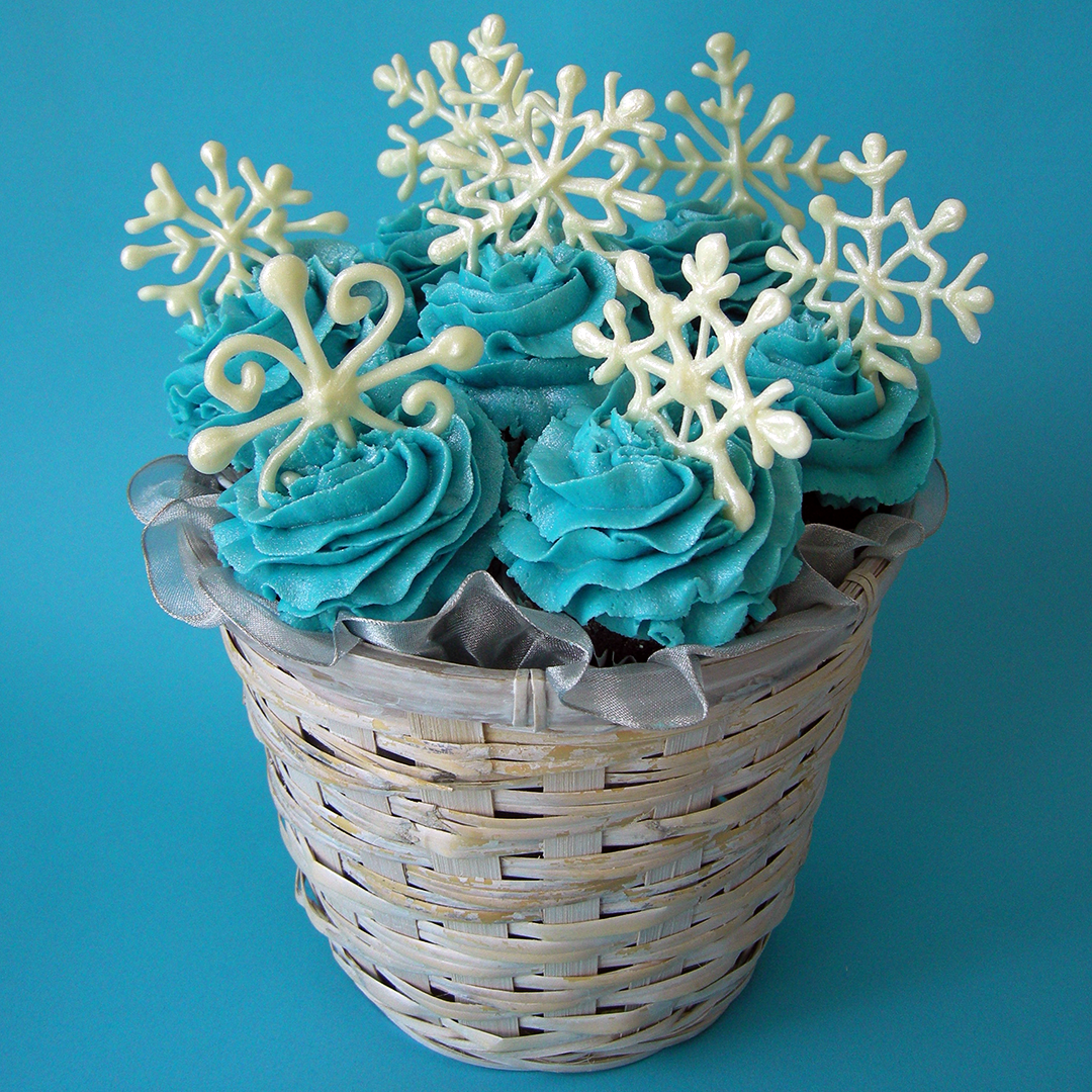 Snowflake Cupcake Bouquet
