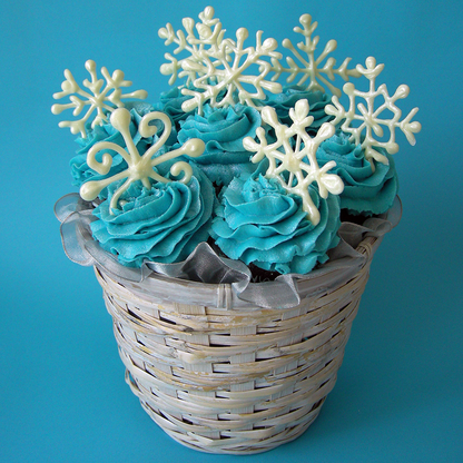 Snowflake Cupcake Bouquet