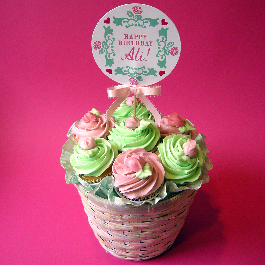 Sweet Pea Cupcake Bouquet