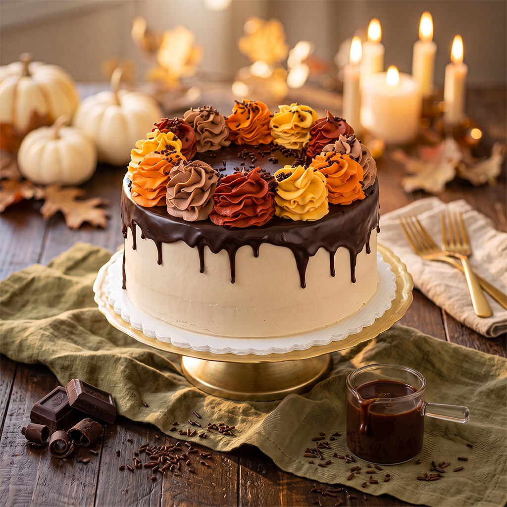 Autumn Drip Cake