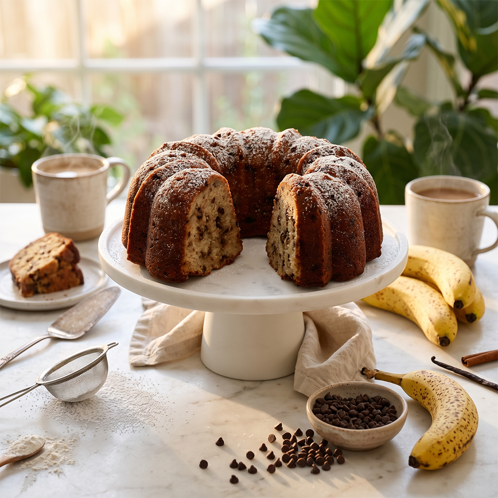 Banana Chocolate Chip Bundt Cake