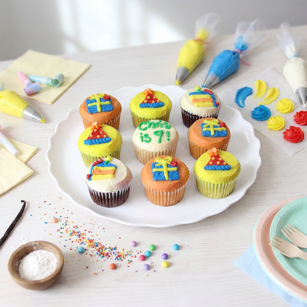 Birthday Surprise Mini Cupcakes