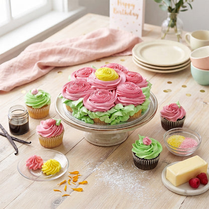 Blooming Flower Cupcake Cake