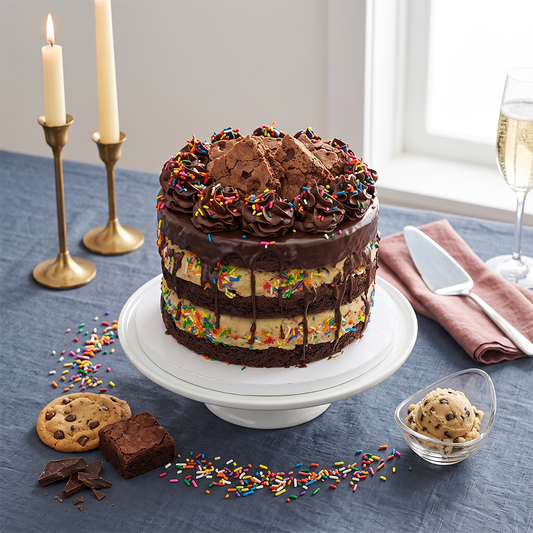 Brownie Cookie Dough Cake
