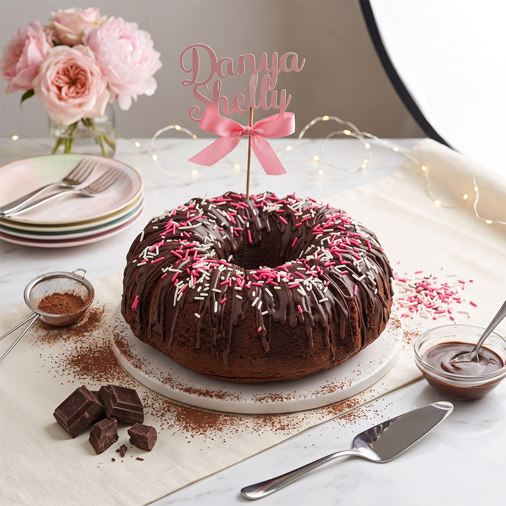 Brownie Sprinkles Cake