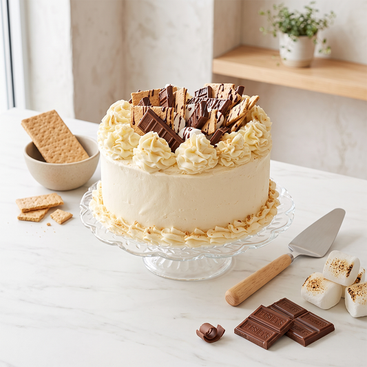 Campfire S'mores Cake