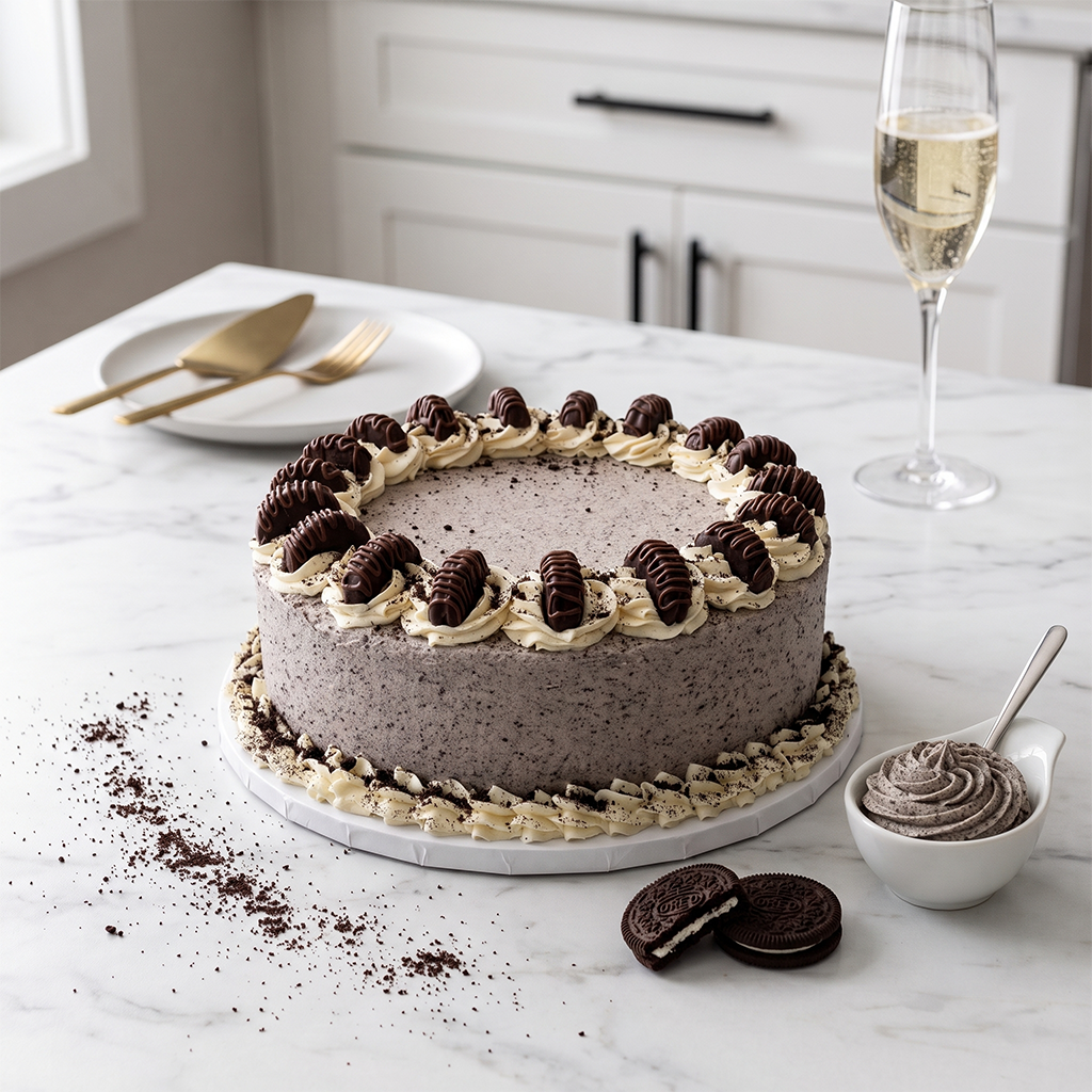 Chocolate Dipped Oreo Cake