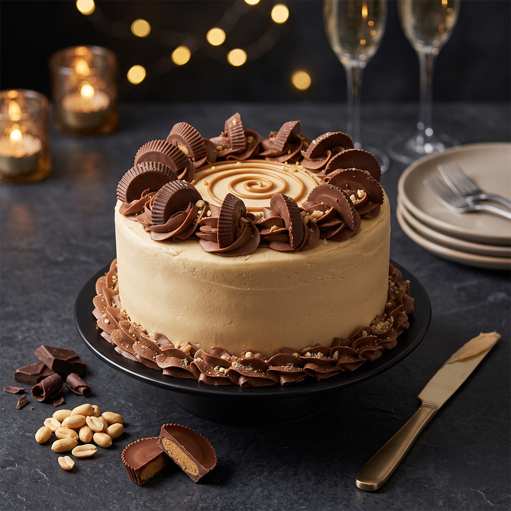 Chocolate Reese's Peanut Butter Cake
