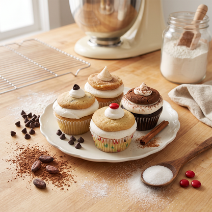 Cookies kosher cupcake gift set with cookie themed topping